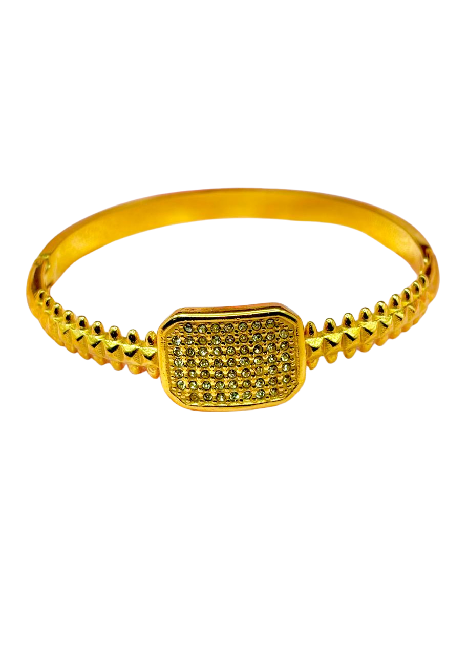 Textured Radiance Gold-Tone Bracelet