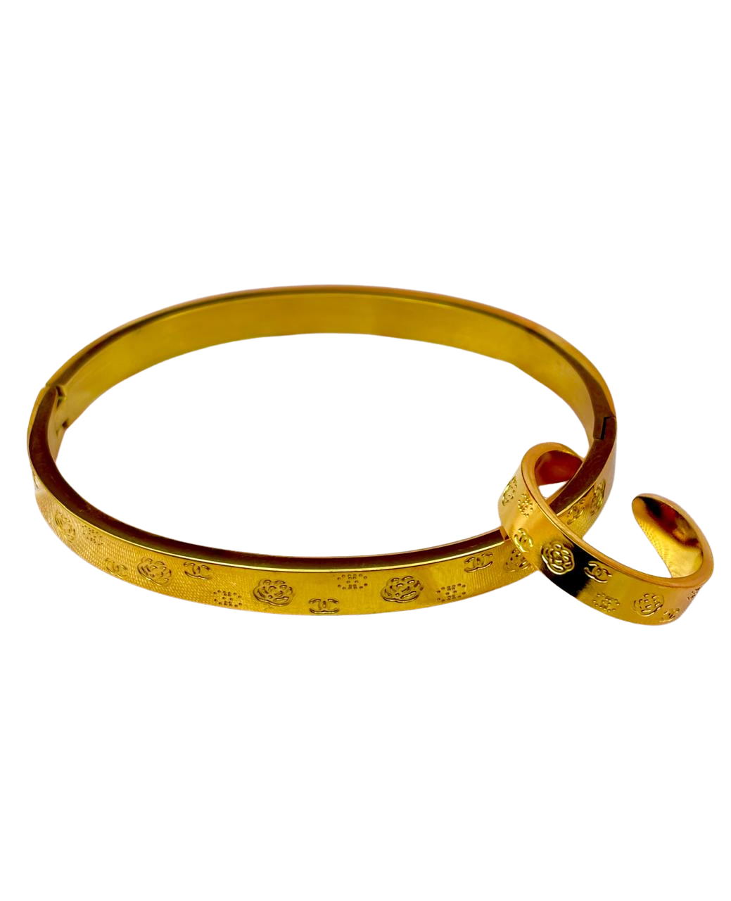 Royal Bloom Bracelet & Ring Combo (Anti-Tarnish Korean Style)
