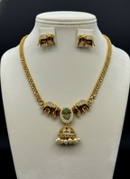 Kashwi Emerald Elephant Heritage Necklace Set