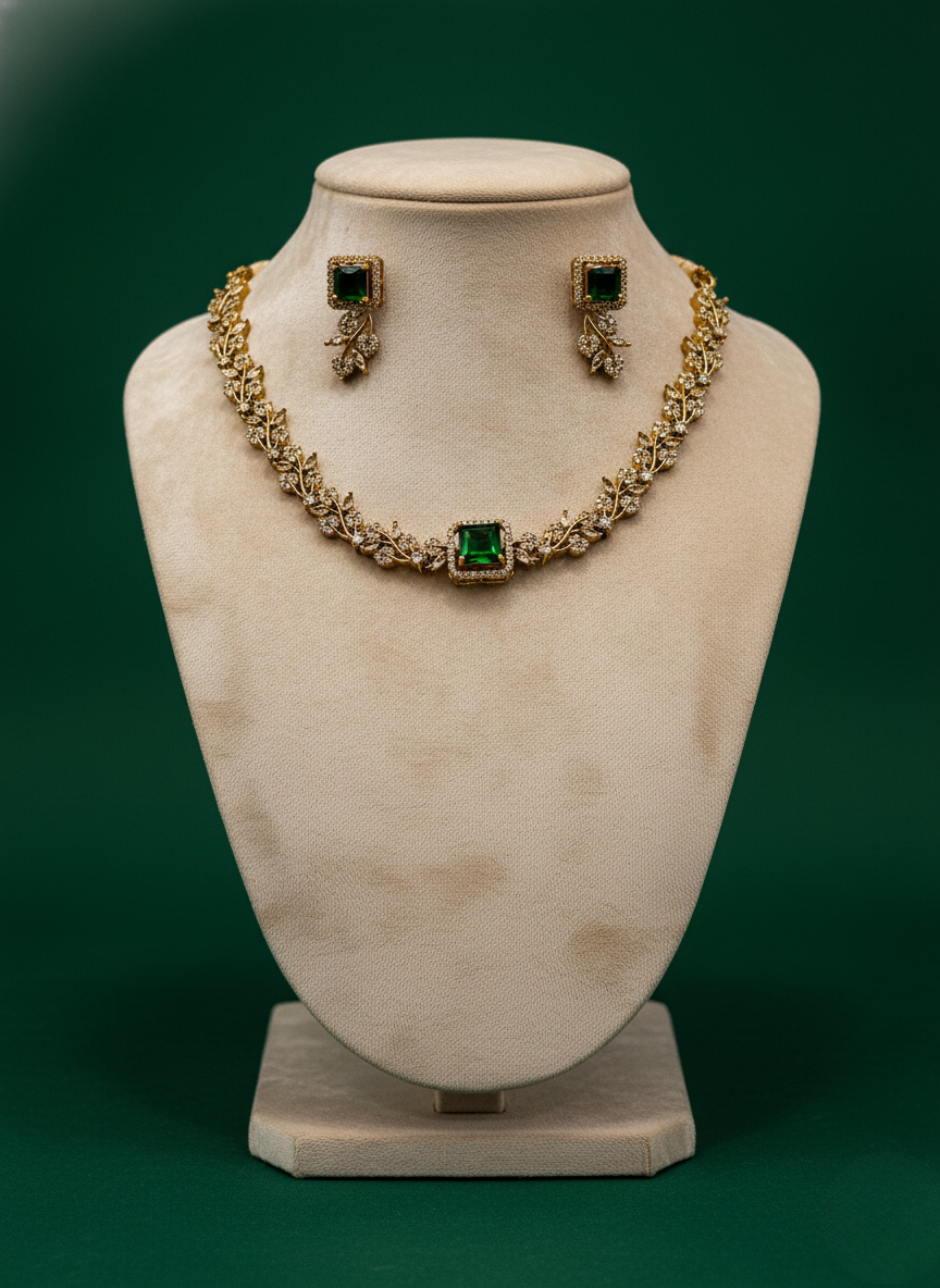 Colour Changing AD Necklace Set (Emerald Radiance)