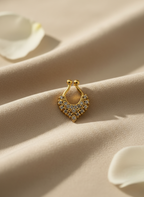 Radiant AD Stone Nose Septum – Gold Finish