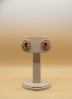 Ruby Red AD Stud Earrings – Royal Glow