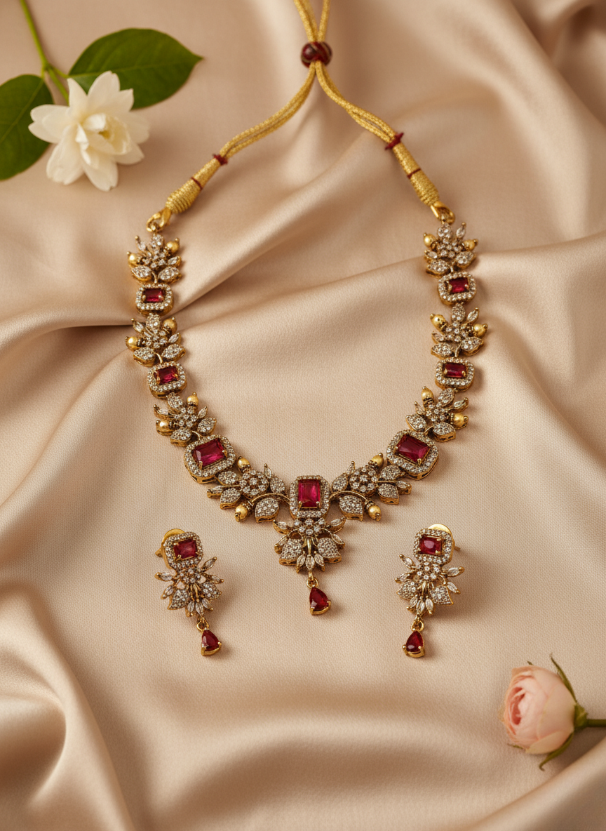 Crimson Royale AD Necklace Set