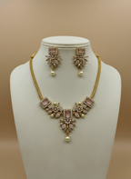 Kashwi Blush Bloom AD Necklace Set