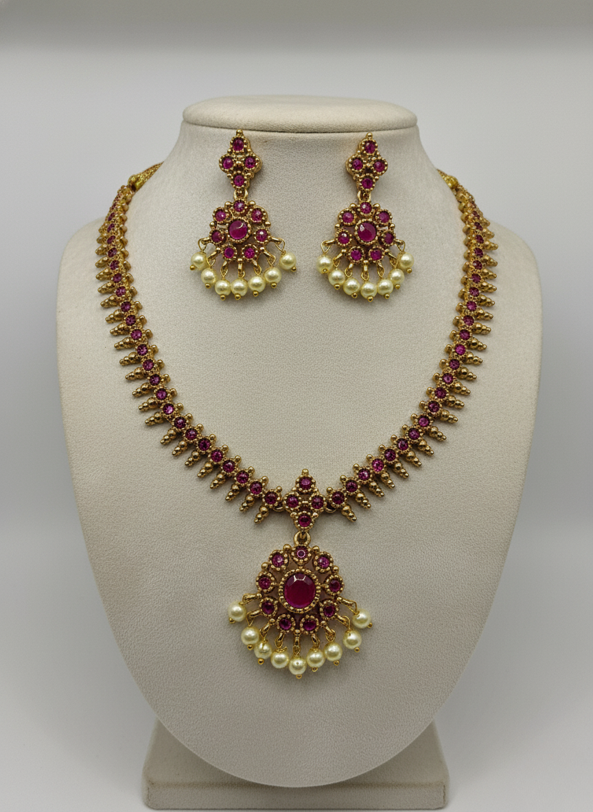 Kashwi CZ Kemp Necklace Set