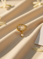 Classic AD & Pearl Drop Nose Septum – Gold Finish