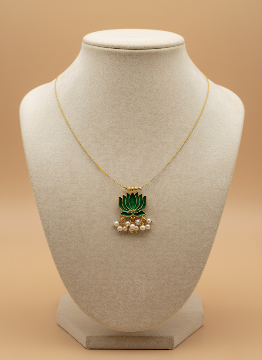 Kashwi Green Lotus Pendant