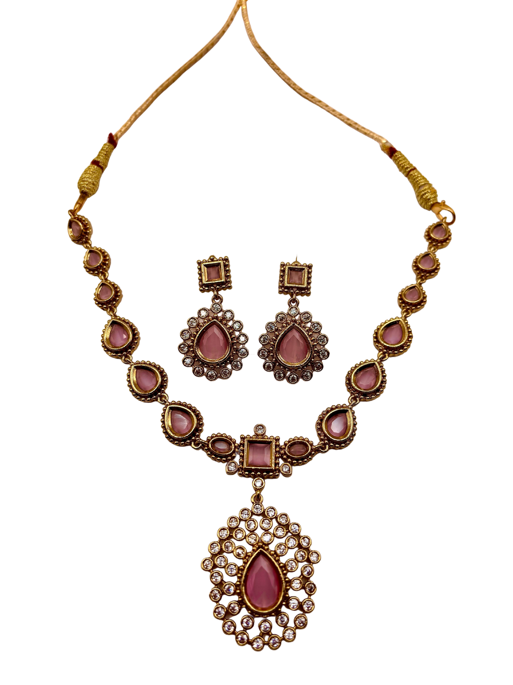 Victorian Pink Royal Necklace Set