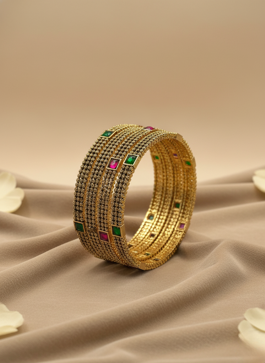 Ritika Polki Lattice Bangles