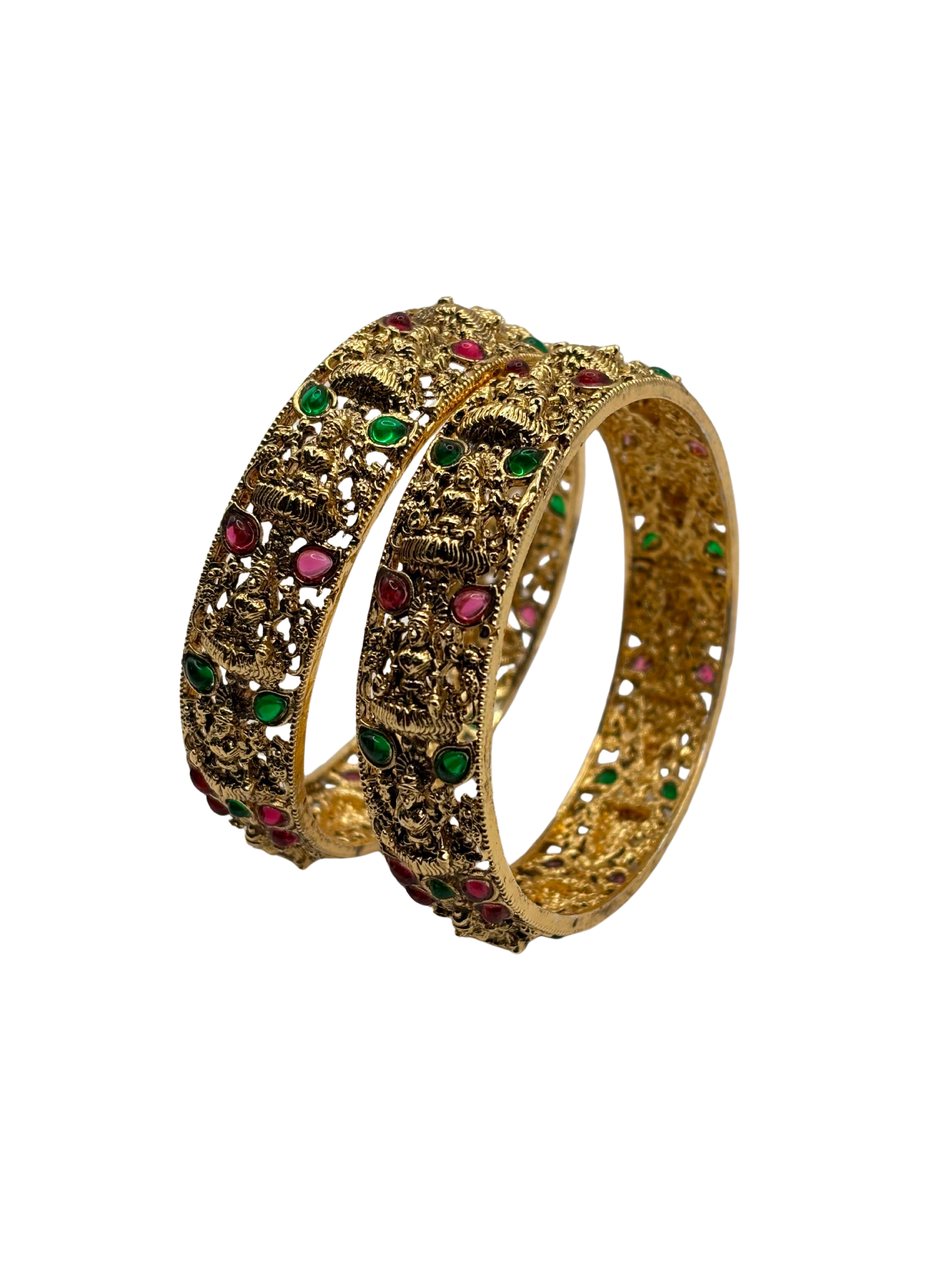 Temple Goddess Antique Bangle (Set of 2)