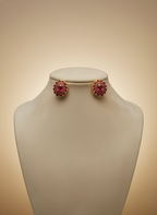Royal Ruby AD Stud Earrings – Deep Crimson Glow