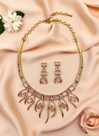 Pink Blush AD Hasli Necklace Set