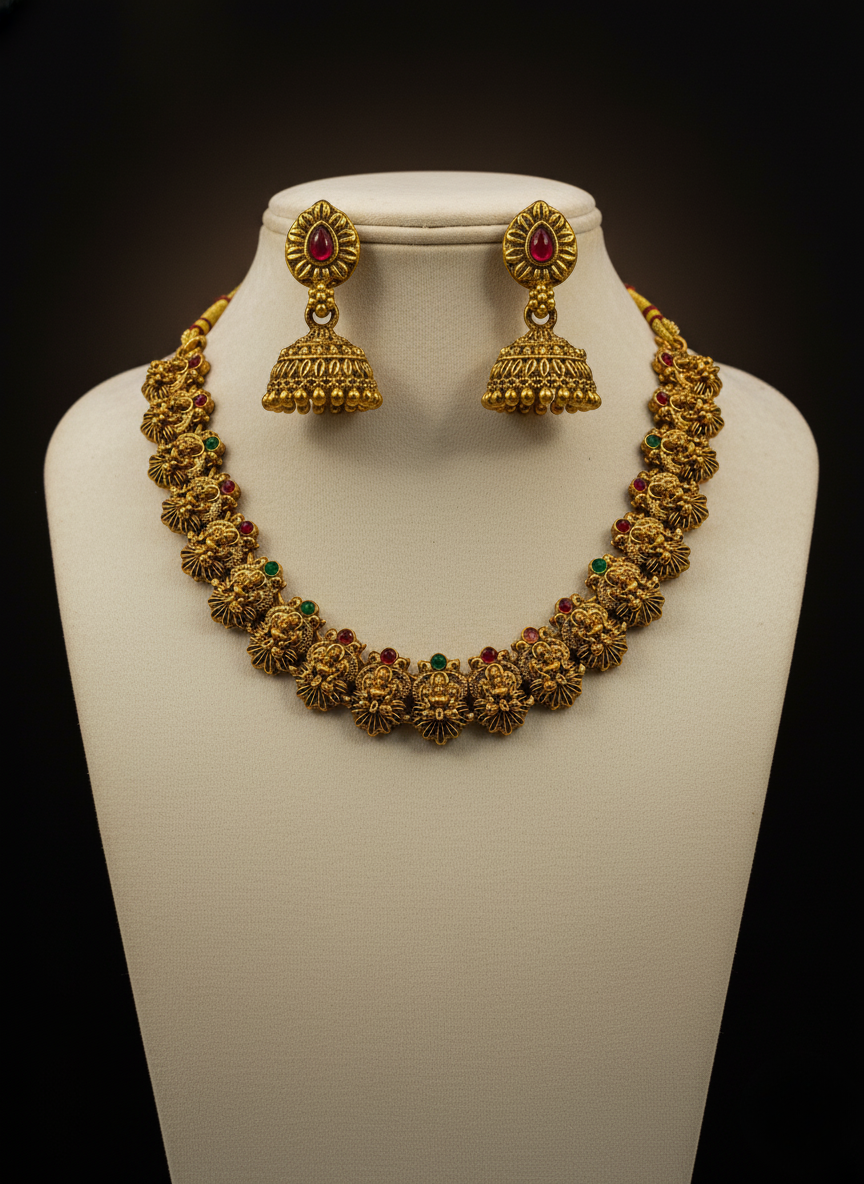 Kashwi Antique Floral Lakshmi Set