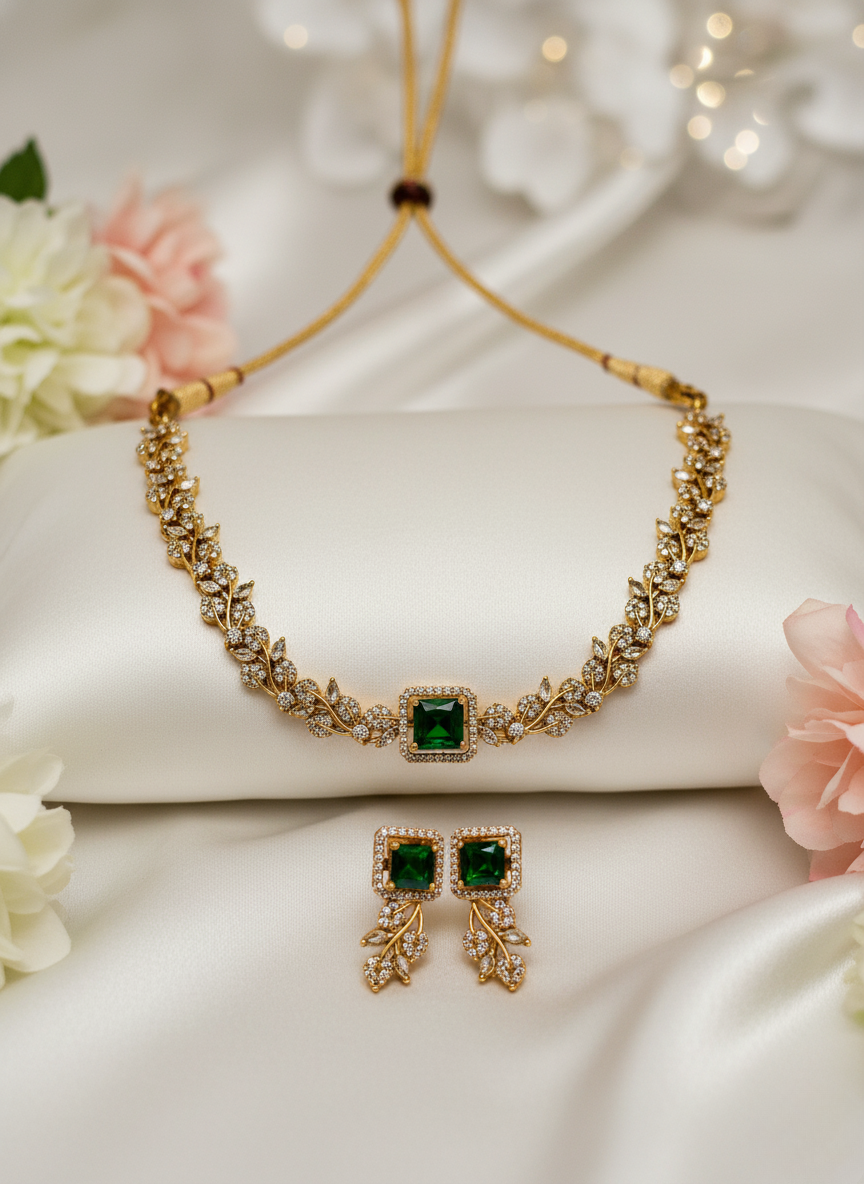 Colour Changing AD Necklace Set (Emerald Radiance)