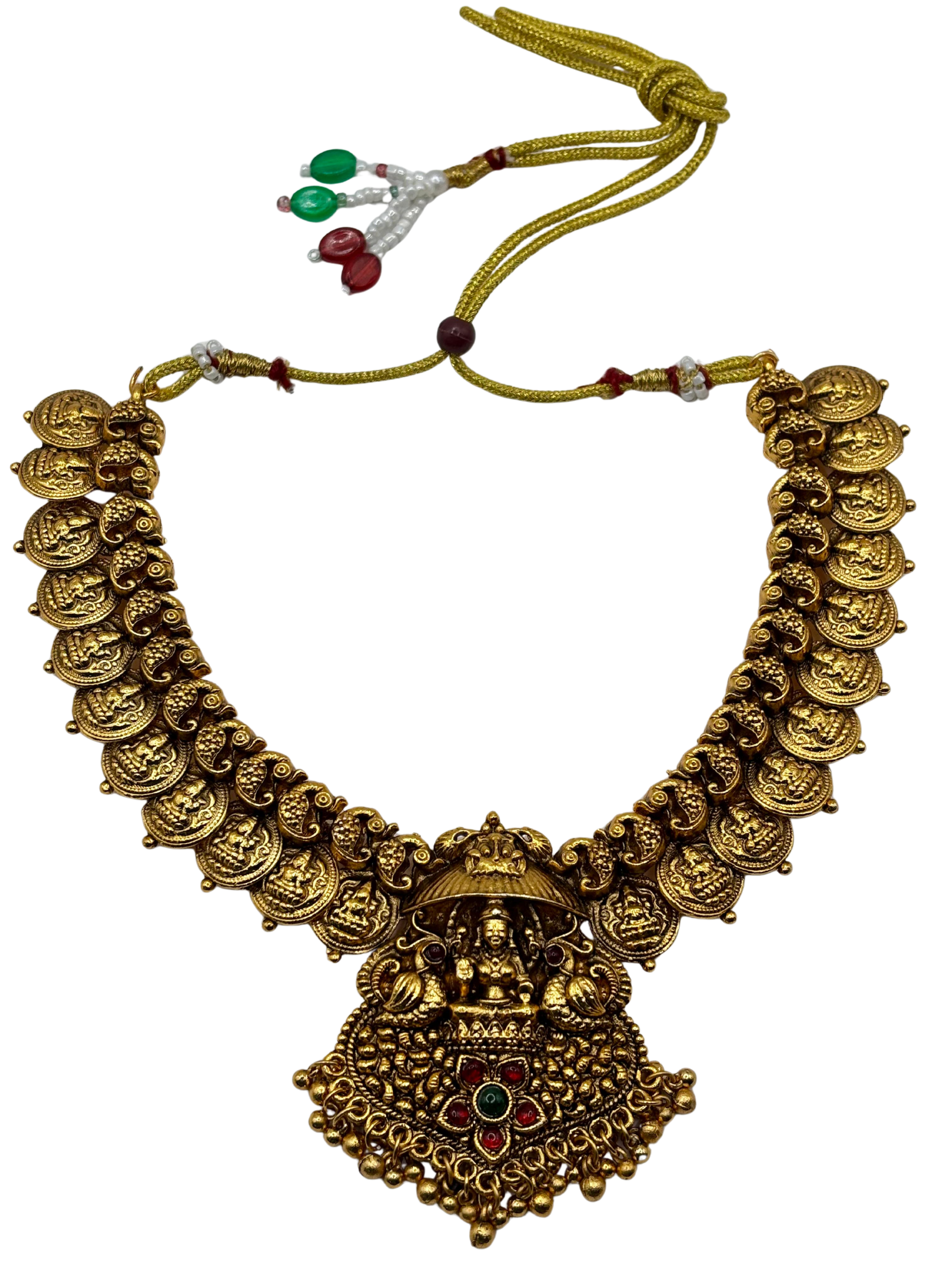 Kashwi Antique Lakshmi Coin Necklace Set
