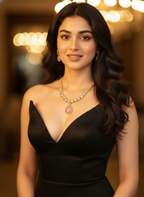 Blush Pink AD Necklace Set