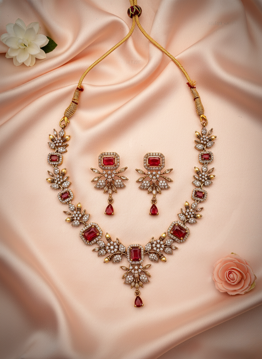 Crimson Royale AD Necklace Set