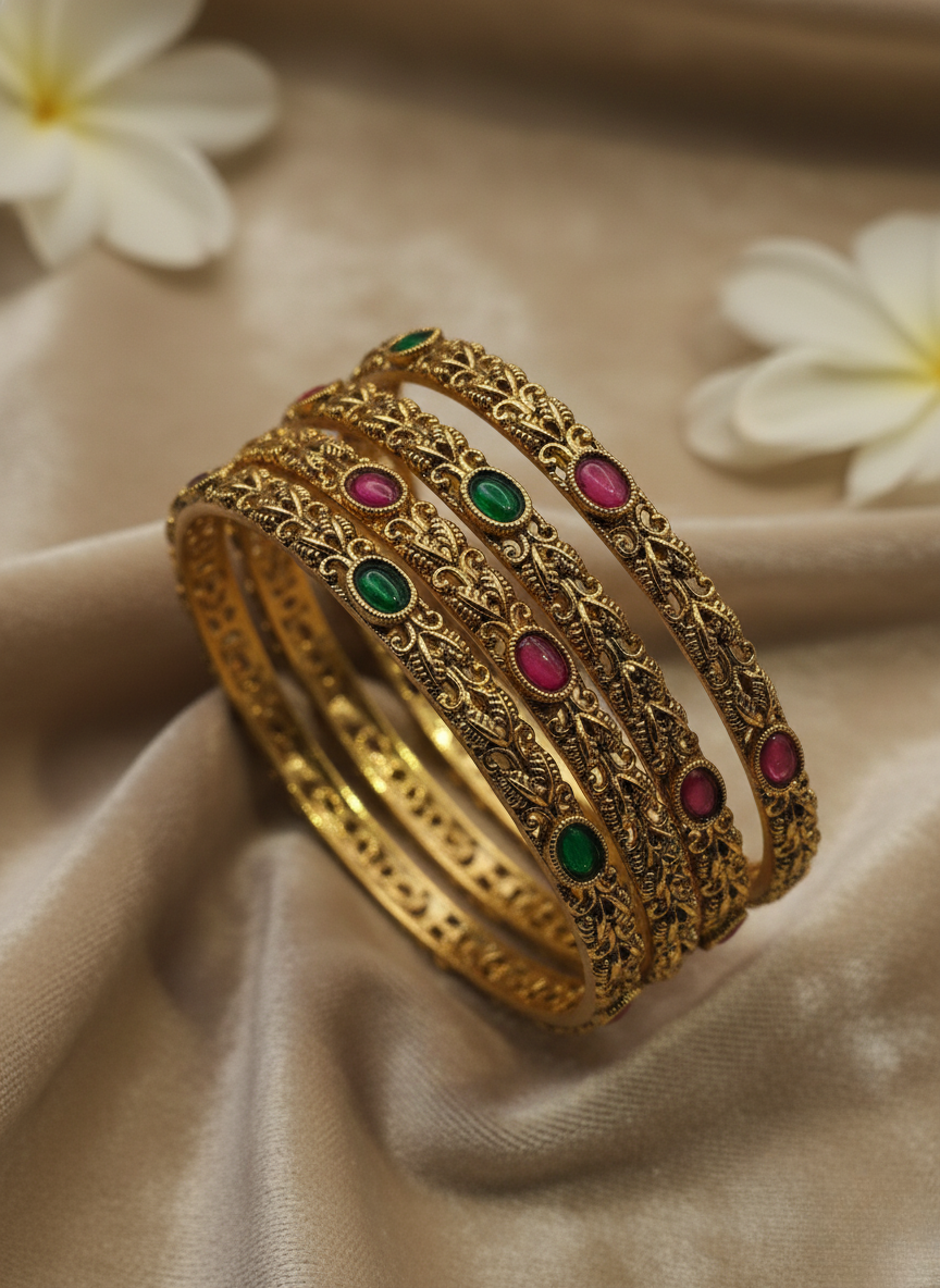 Amira Antique Filigree Bangles