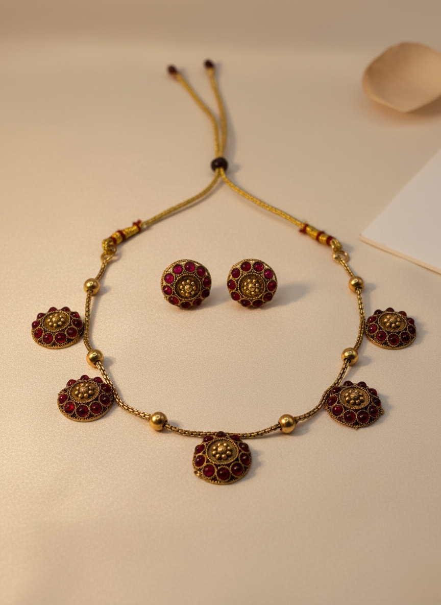 Kashwi Nitya Antique Necklace Set