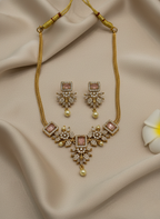 Kashwi Blush Bloom AD Necklace Set