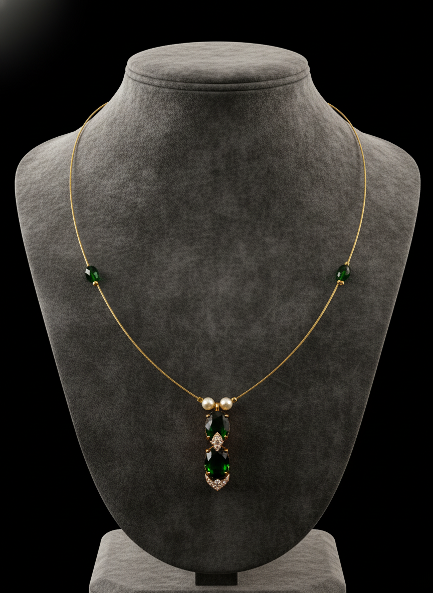 Emerald Grace Invisible Necklace