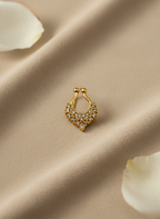 Radiant AD Stone Nose Septum – Gold Finish