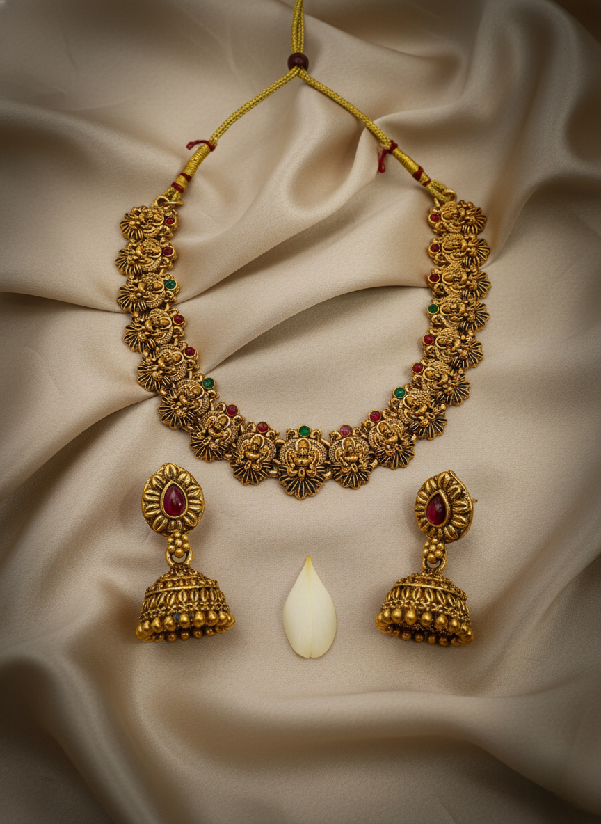 Kashwi Antique Floral Lakshmi Set