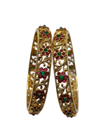 Antique Floral Filigree Bangles (Set of 2)