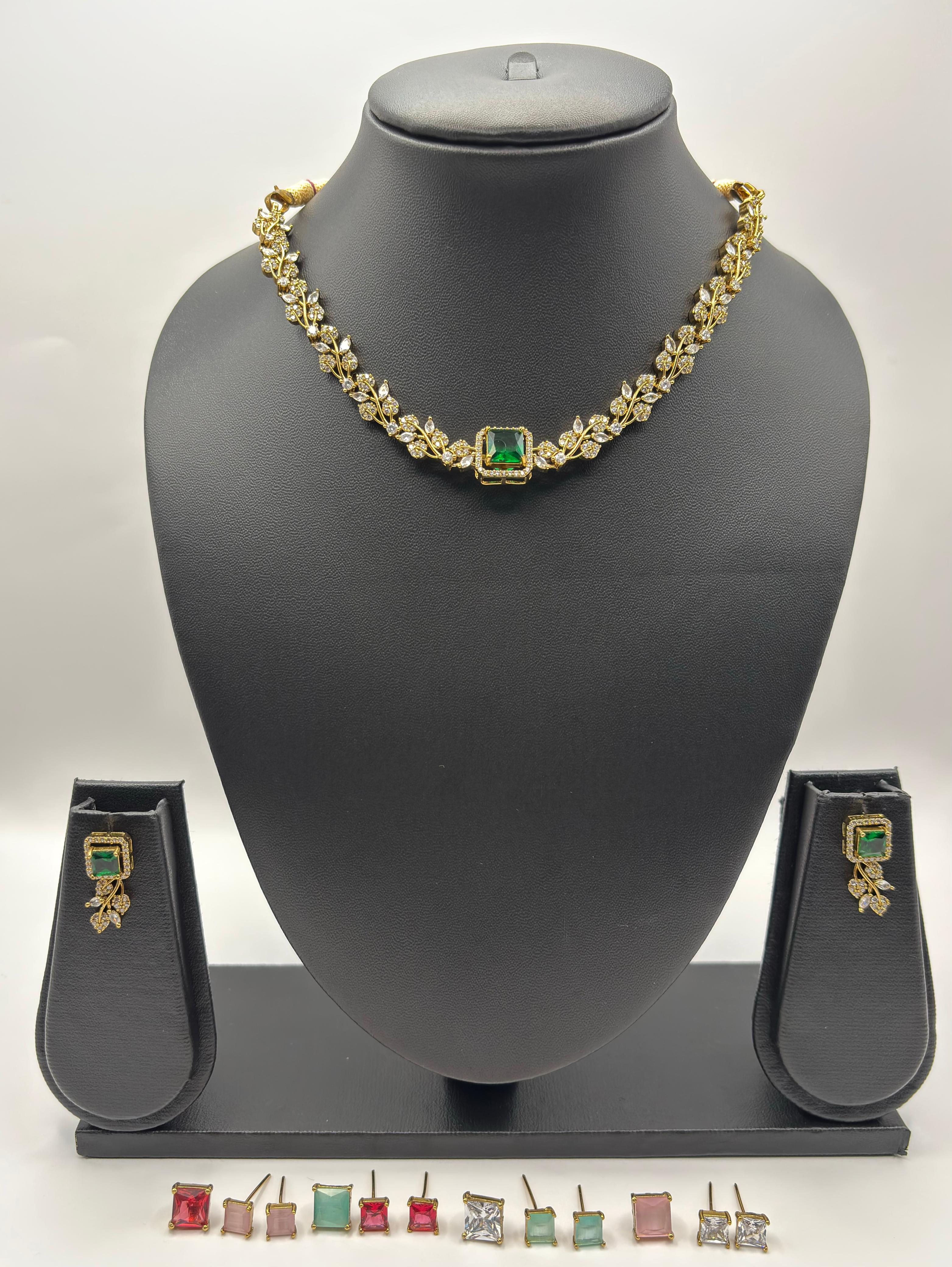 Colour Changing AD Necklace Set (Emerald Radiance)