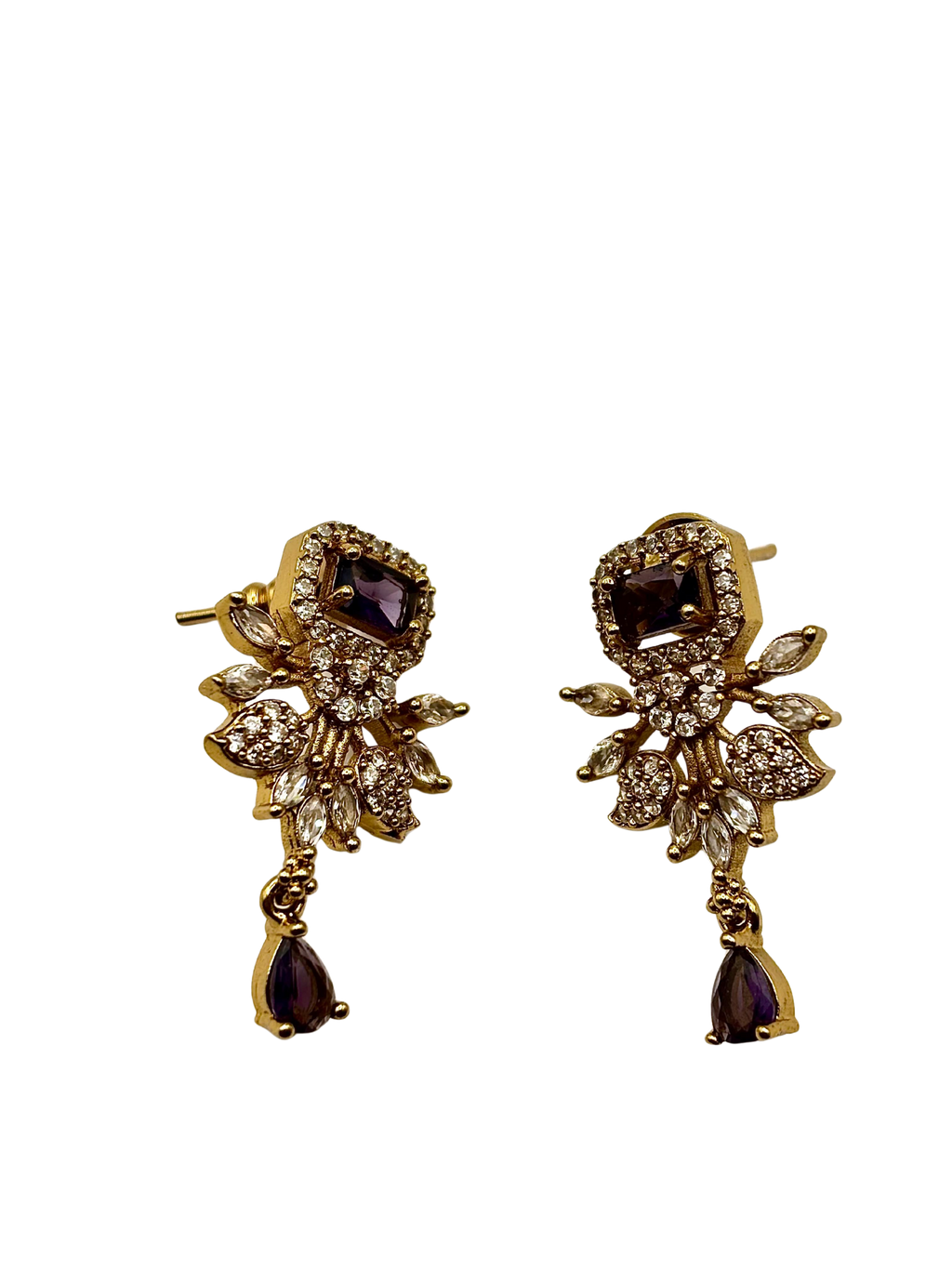 Amethyst Glow AD Necklace Set