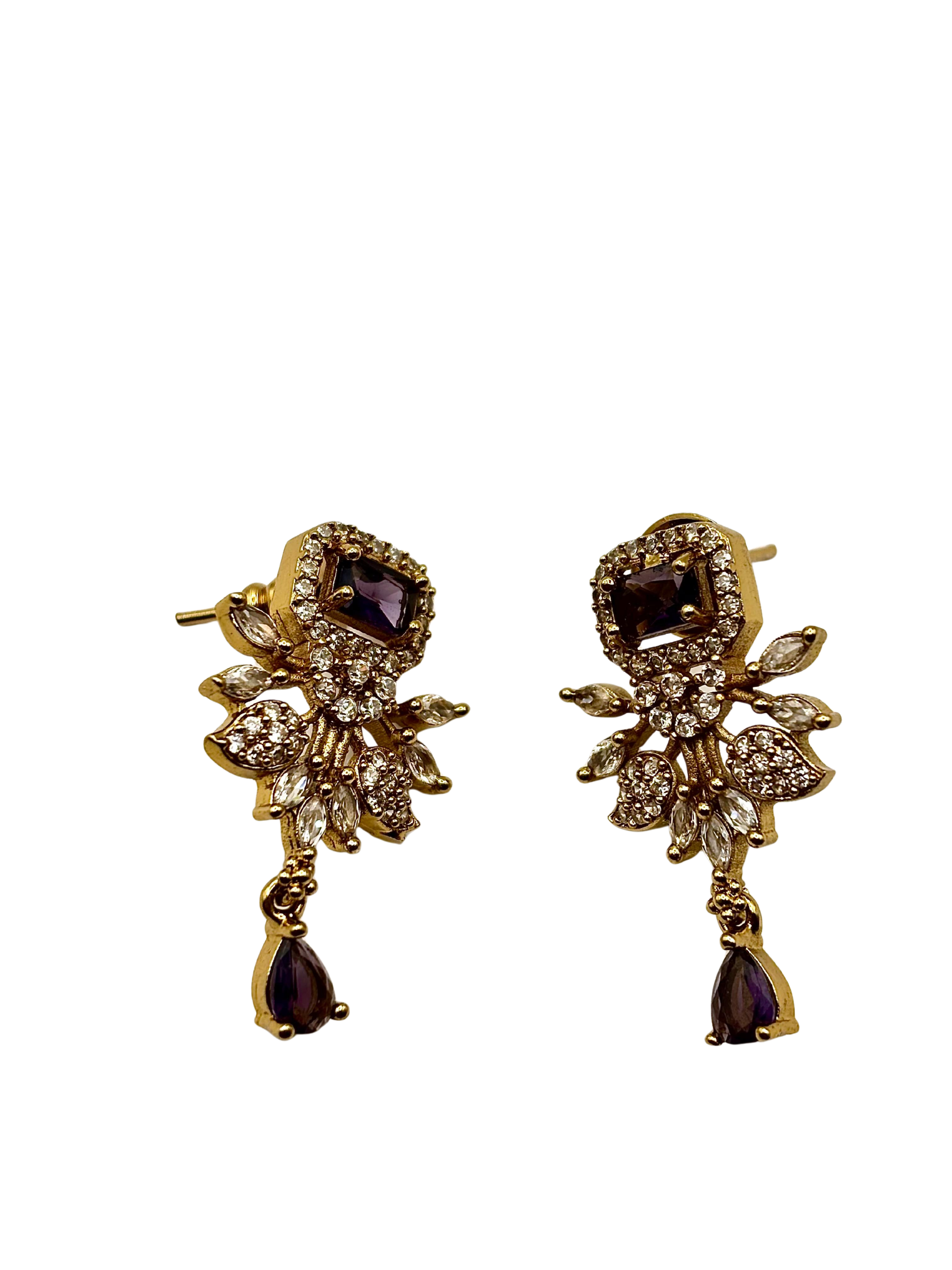 Amethyst Glow AD Necklace Set