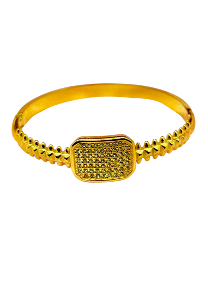 Textured Radiance Gold-Tone Bracelet