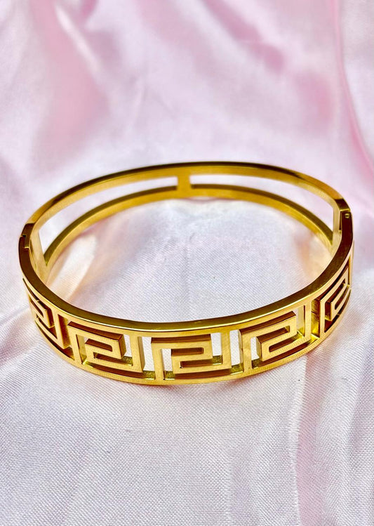Maze Luxe Bracelet & Ring Combo (Anti-Tarnish Korean Finish)