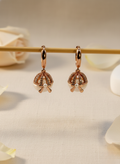 Rose Gold Pearl Dome Earrings
