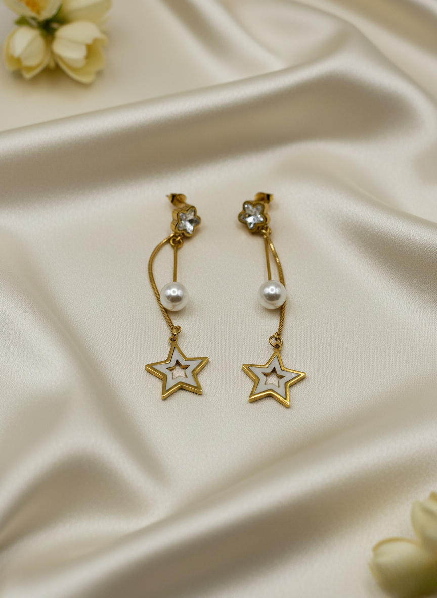 Celeste Star Drop Earrings