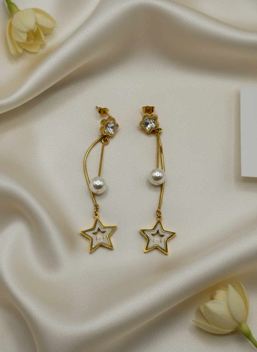 Celeste Star Drop Earrings