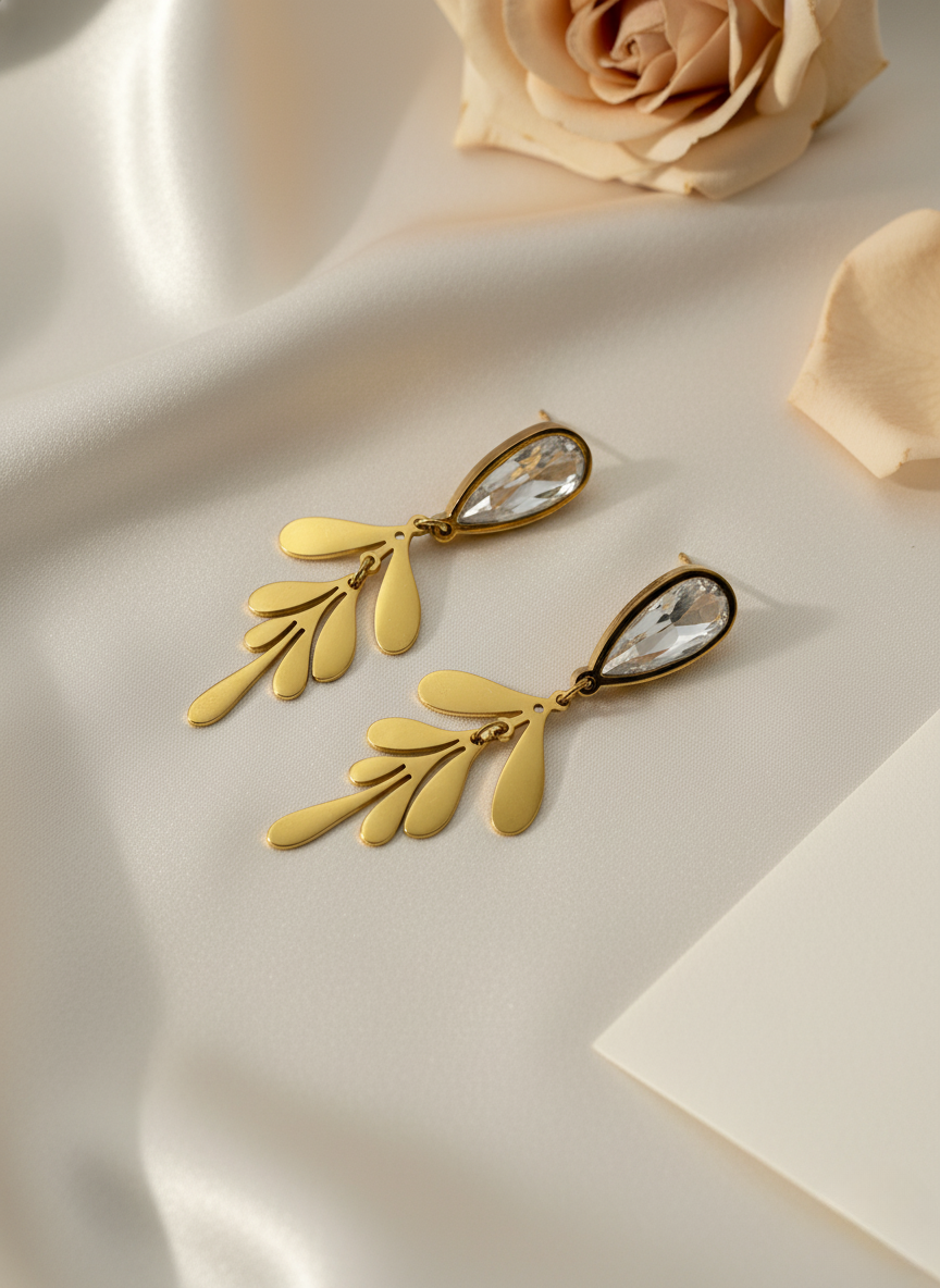 Aurora Leaf Drop Earrings