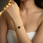 Noir Clover Link Bracelet