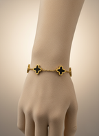 Noir Clover Link Bracelet