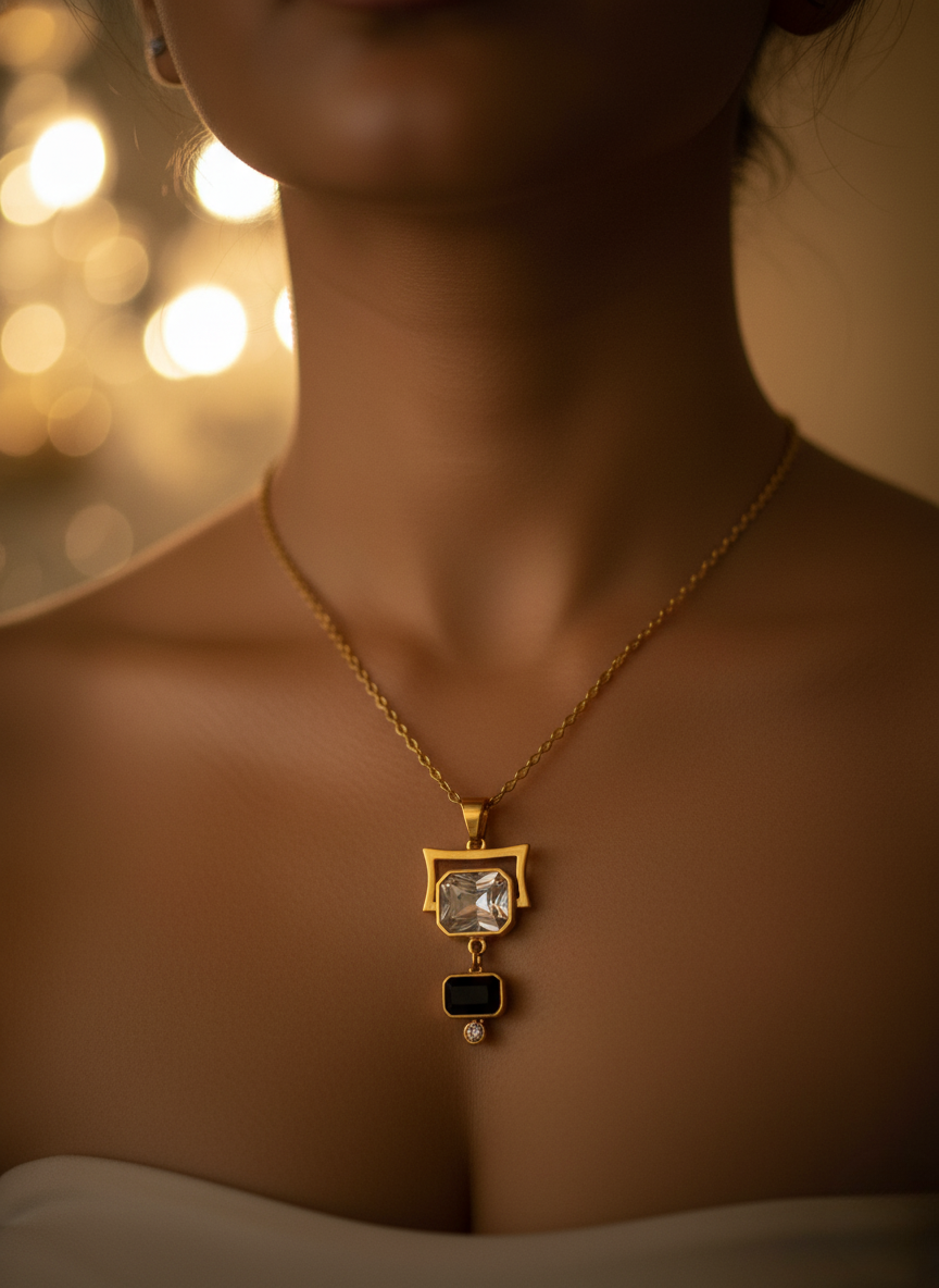 Korean Geometric Dual-Tone Chain