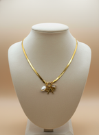 Bow & Pearl Charm Necklace