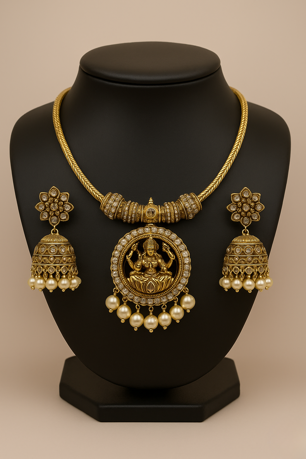 Divine Lakshmi Antique Necklace Set