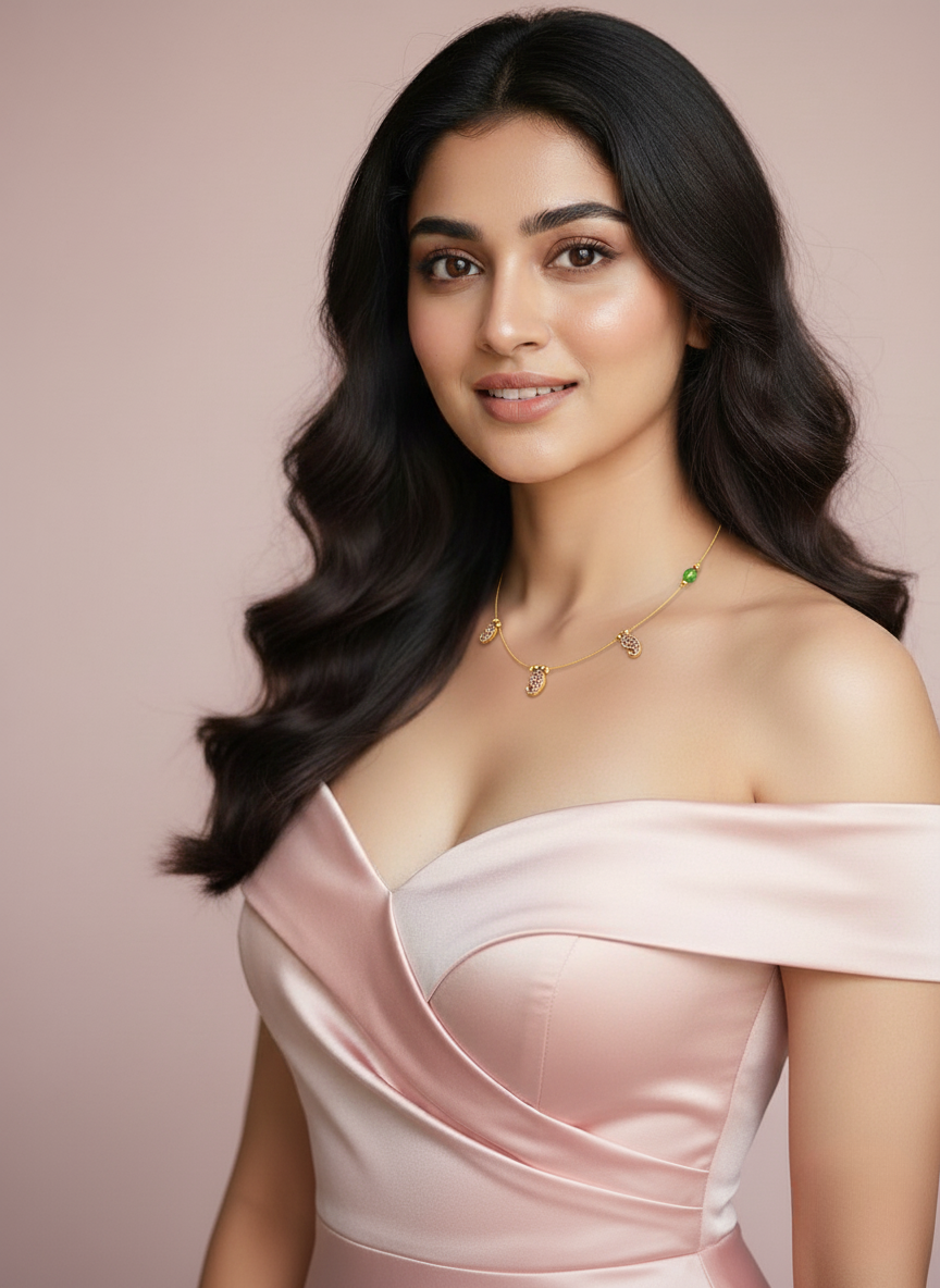 Paisley Glow Invisible Necklace