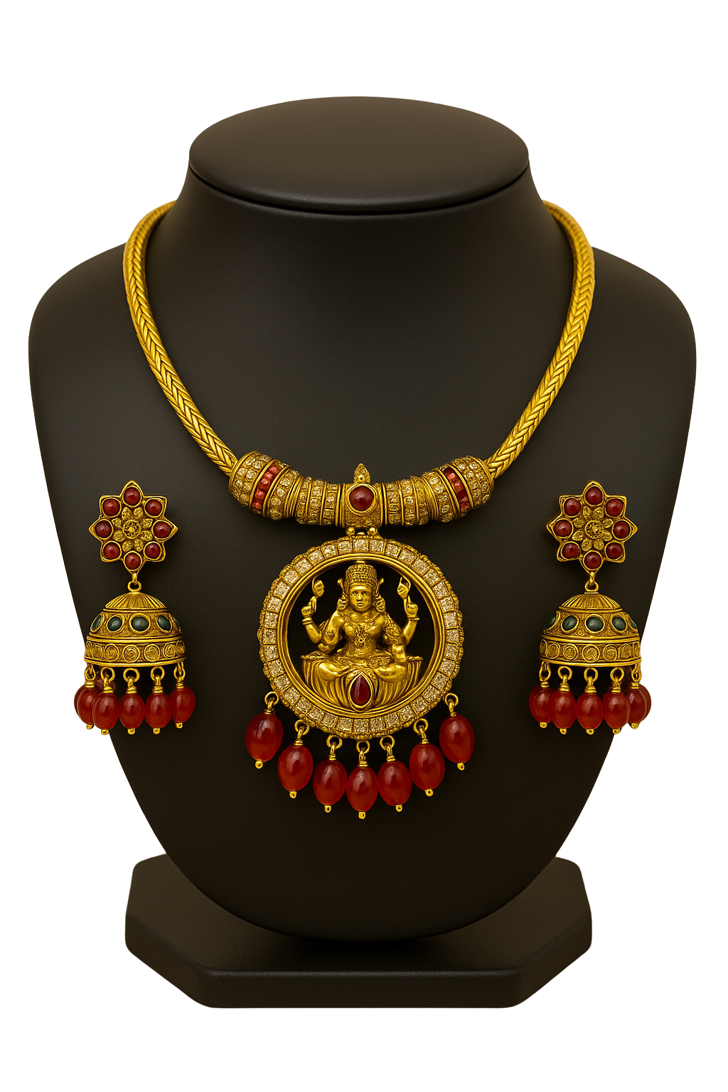 Divine Lakshmi Temple Necklace Set