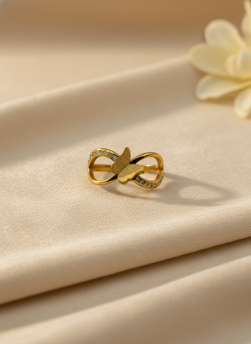 Butterfly Infinity Ring