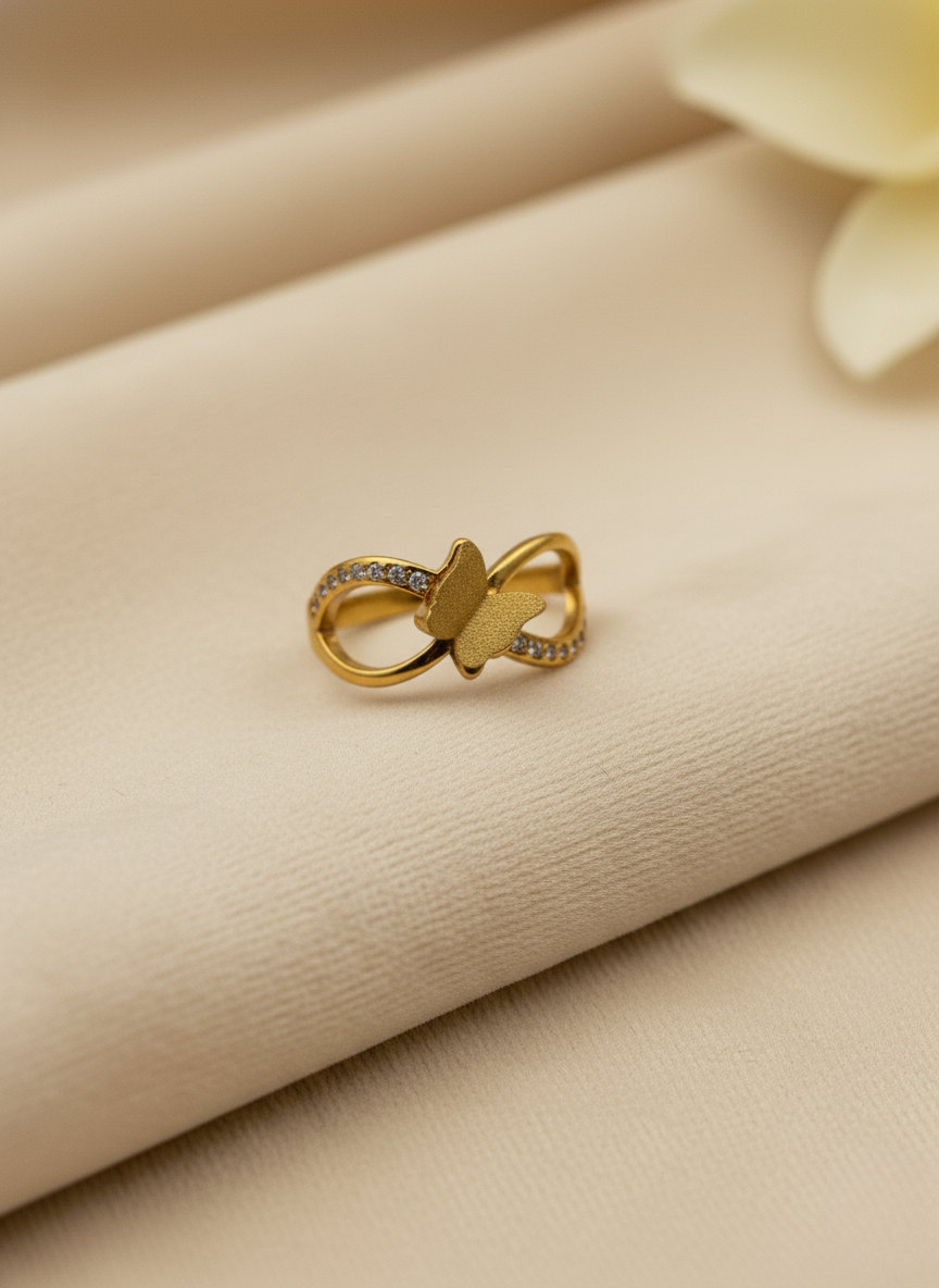 Butterfly Infinity Ring