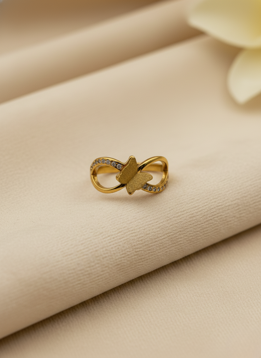 Butterfly Infinity Ring