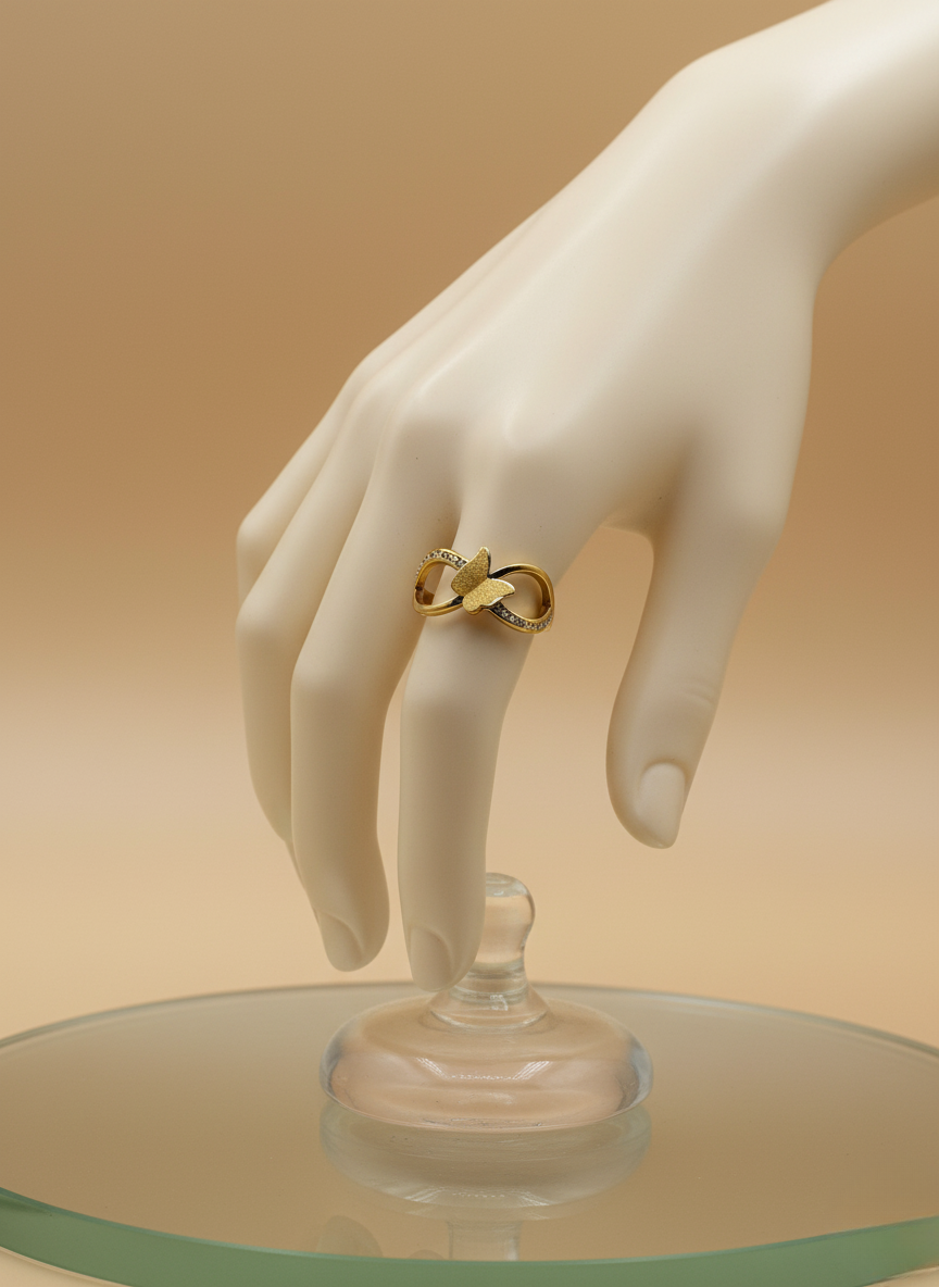 Butterfly Infinity Ring
