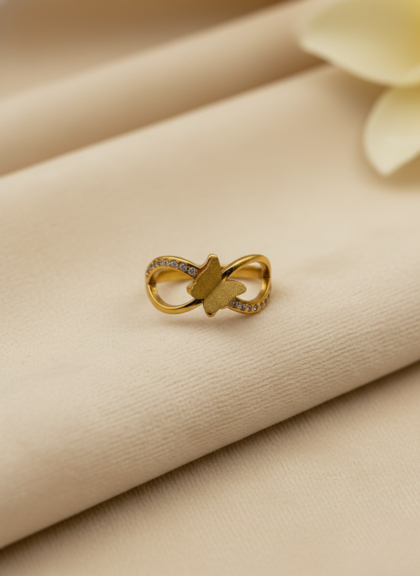 Butterfly Infinity Ring