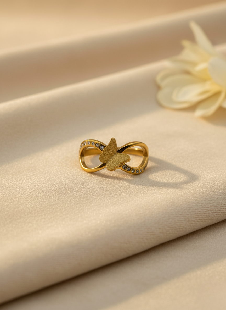 Butterfly Infinity Ring